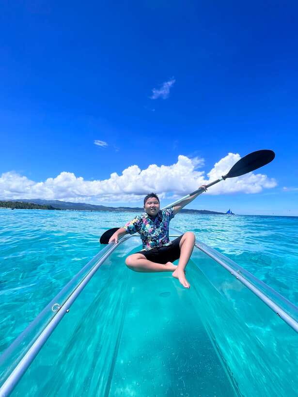Boracay - Crystal Kayak phot-op Experience - Who will enjoy this most