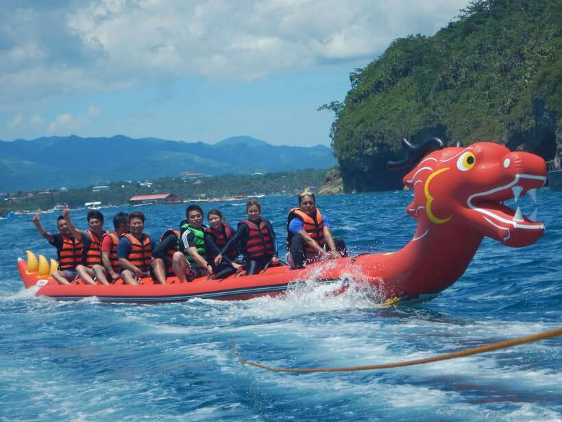 Boracay: Inflatable Banana or Dragon Boat Ride - Fifteen minutes of turns, spray, and grip strength