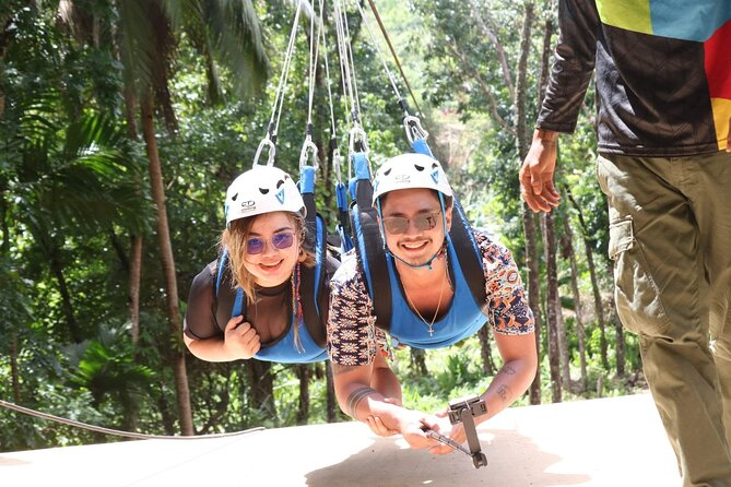 Boracay Zipline Adventure and ATV Tour - The zipline above the green terrain