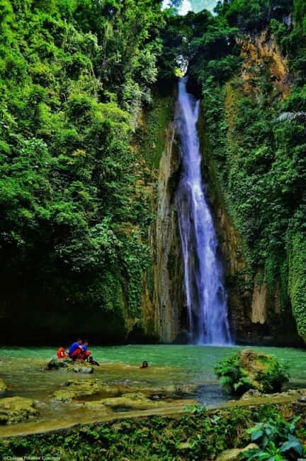 Cebu: Dao, Inambakan, Kawasan and Mantayupan Waterfalls Trip - Inambakan Falls in Ginatilan: green surroundings and photo time