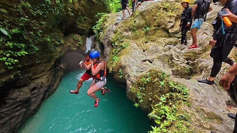 Cebu: Whale Shark Swim and Kawasan Canyoneering Tour - Kawasan Falls and the turquoise pools