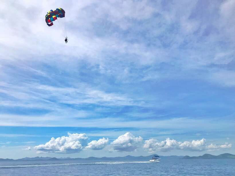Coron: Parasailing Experience - The speedboat ride into the bay