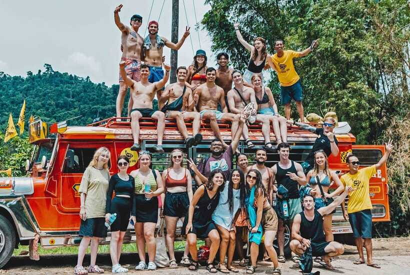 El Nido: Jeepney Adventure Tour with Lunch - Nacpan Beach at golden hour