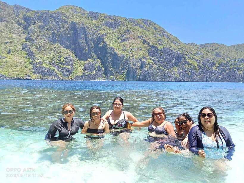 El Nido: Shared Island Hopping Tour C with Buffet Lunch - Hidden Beach requires a short swim through the cliffs