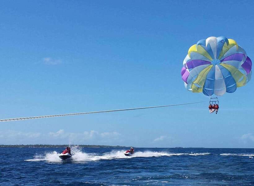 From Cebu: Mactan Island 3 Watersport Activities Tour - A banana boat ride built for up to eight
