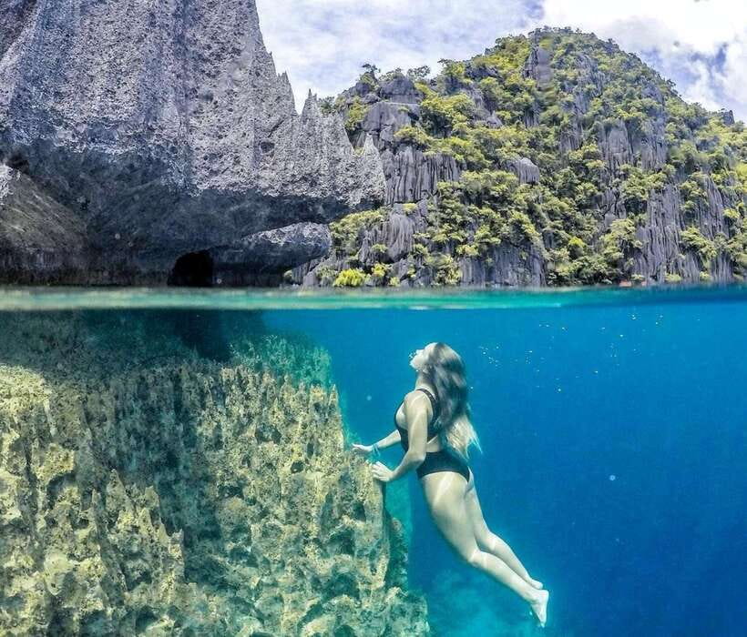 From Coron: Twin Lagoon and Skeleton Wreck Cruise with Lunch - Twin Lagoon and the changing water temperature