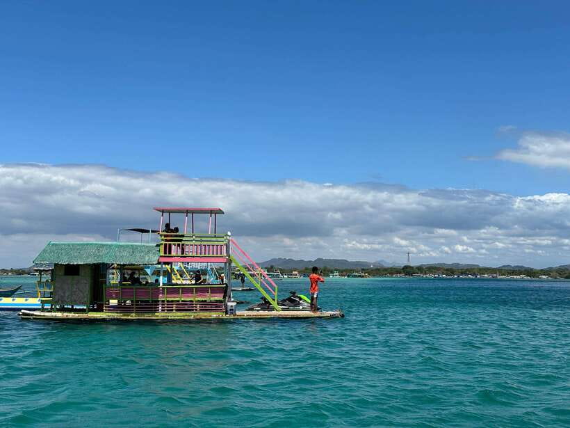 From Manila: Little Boracay Beach w/ Floating Bamboo Cottage - Tagaytay and the view toward Taal Volcano