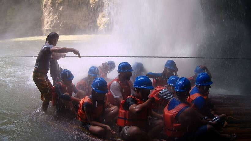 From Manila: Majestic Pagsanjan Falls Adventure - Boarding the native banca
