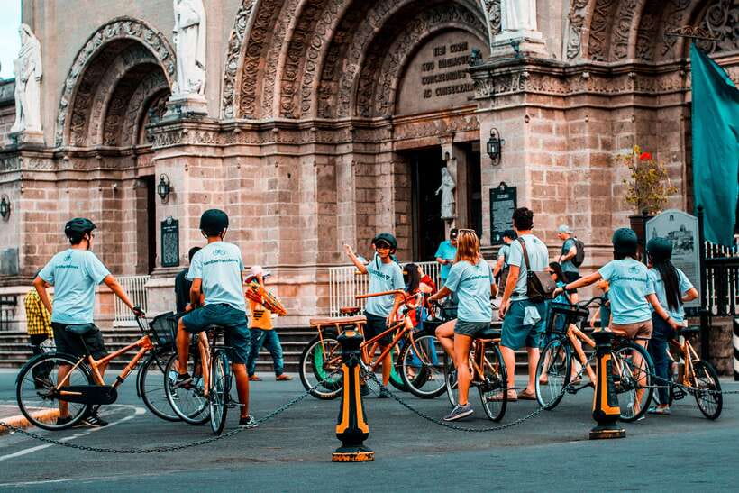Intramuros, Manila: Historical Bamboo Bike Tour - Puerta del Parian and a welcome café pause