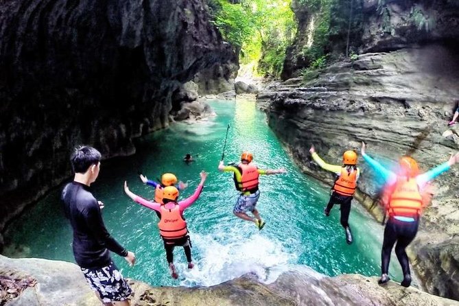 Pescador Island with Sardines & Turtle and Canyoneering in Kawasan Falls - Badian canyoneering brings the adrenaline